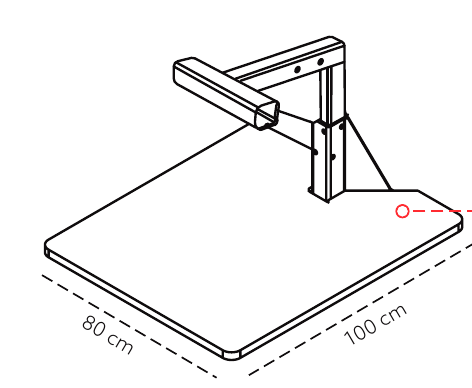 THORUS Base : embase 80 × 100 cm et support principal