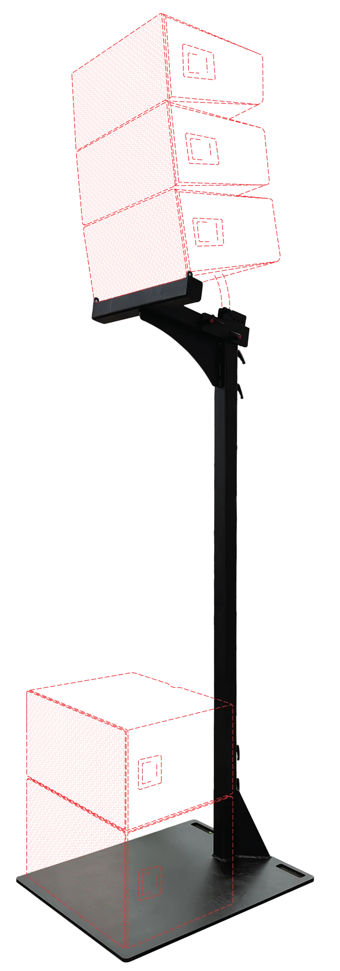 THORUS équipé d'enceintes Line Array (illustration)